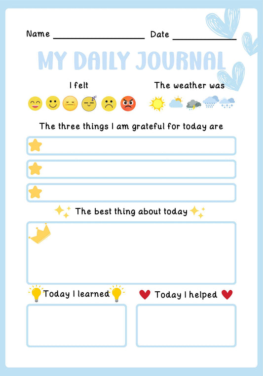 Kids Daily Planner- Blue