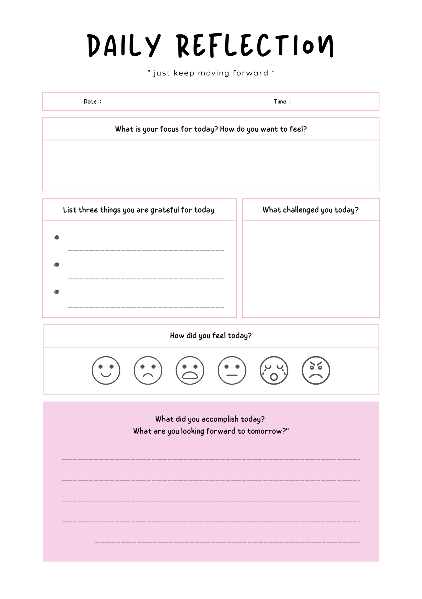 Daily Reflection- Pink