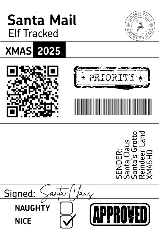 Santa Mail Label