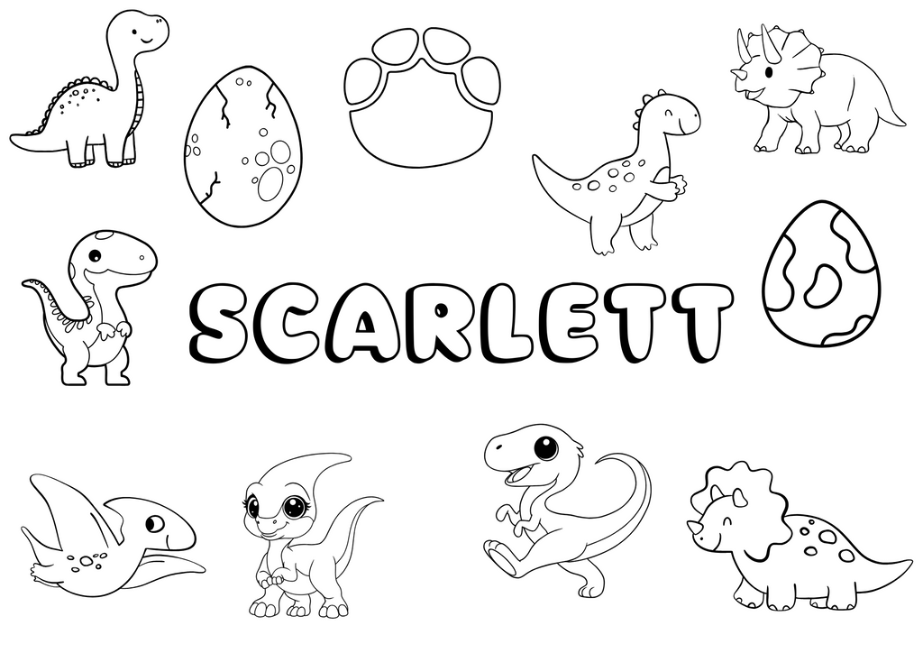 Children's Personalised Colouring Pages