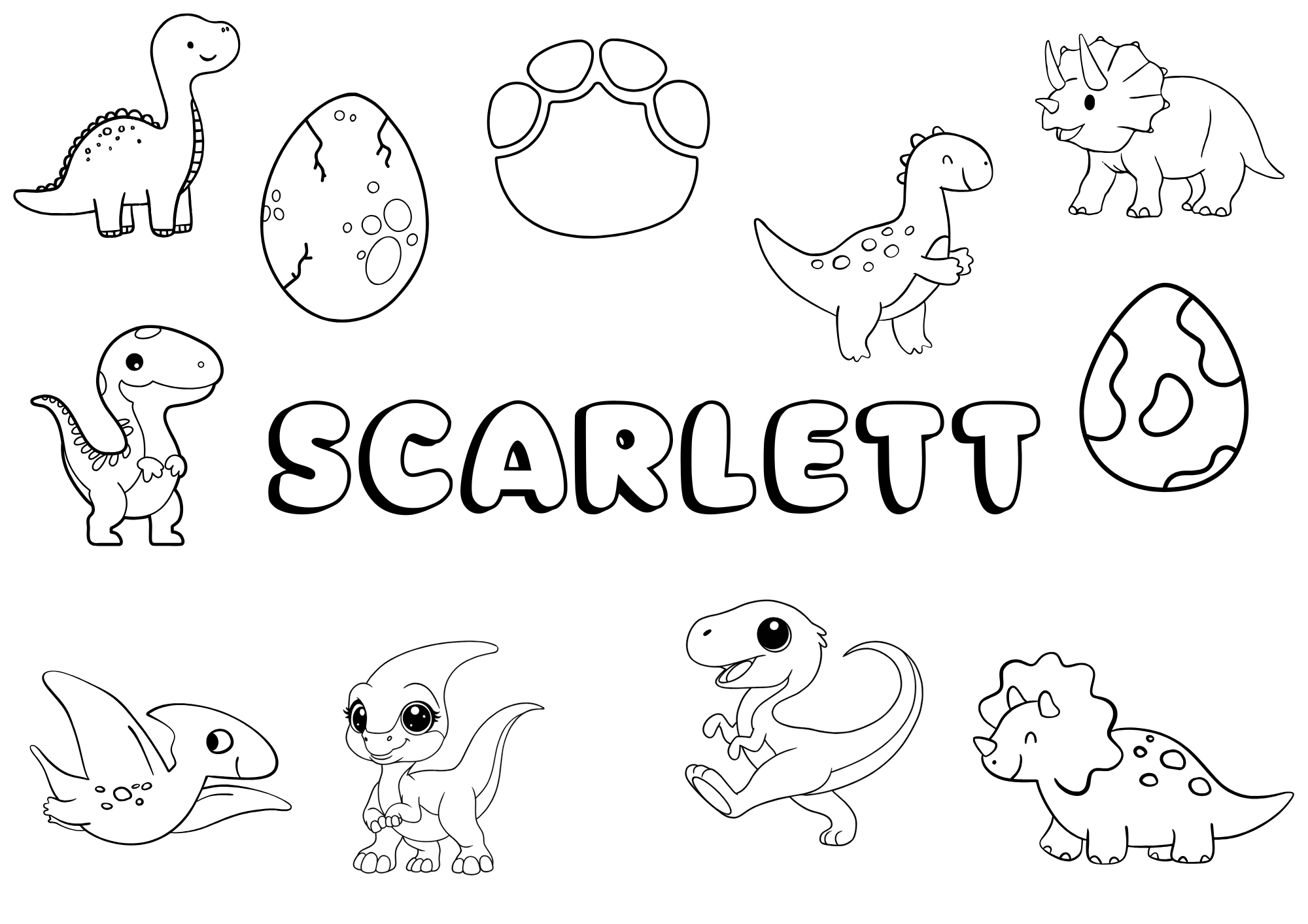 Children's Personalised Colouring Pages