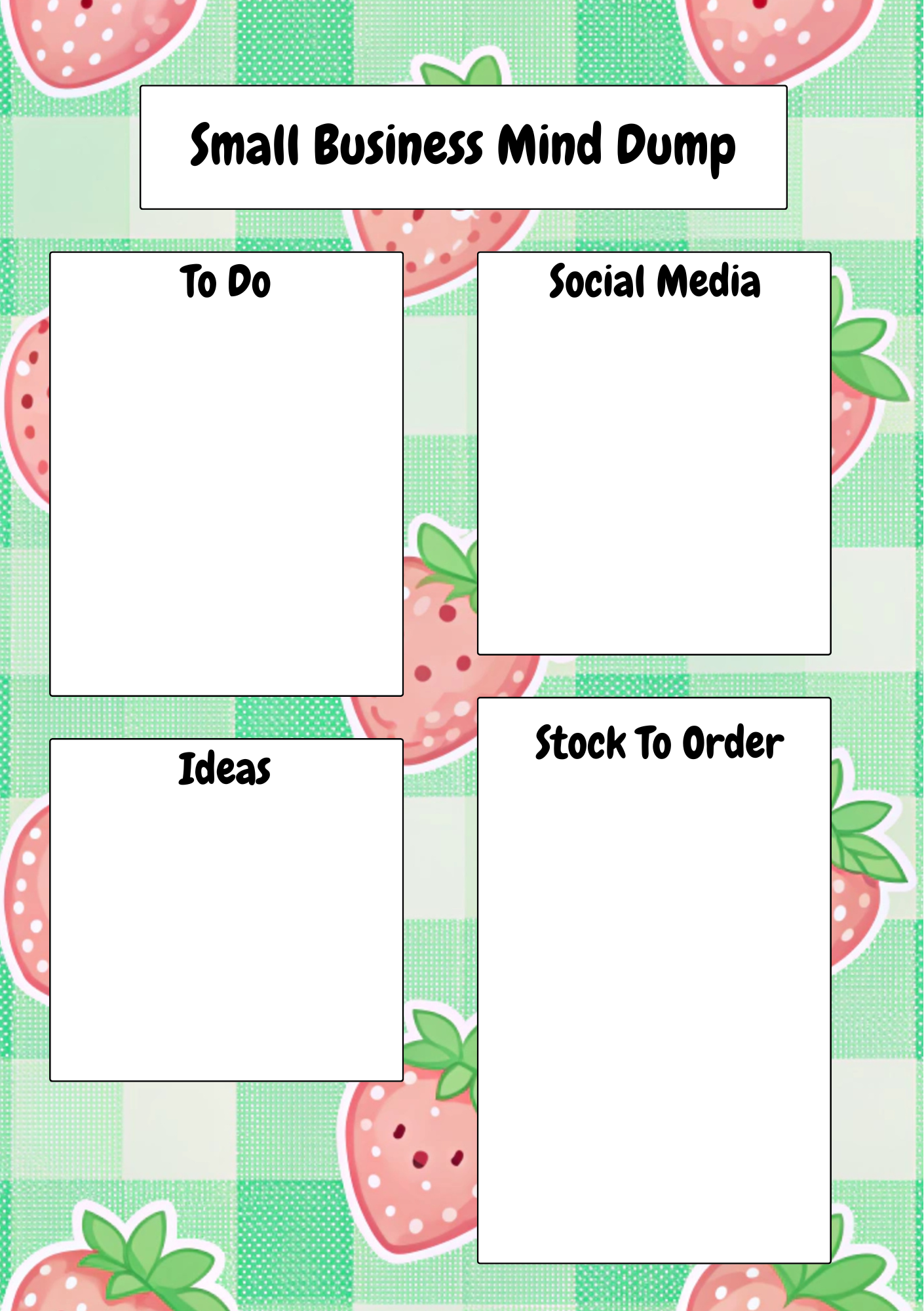 Small Business Dump Planner- Straberries