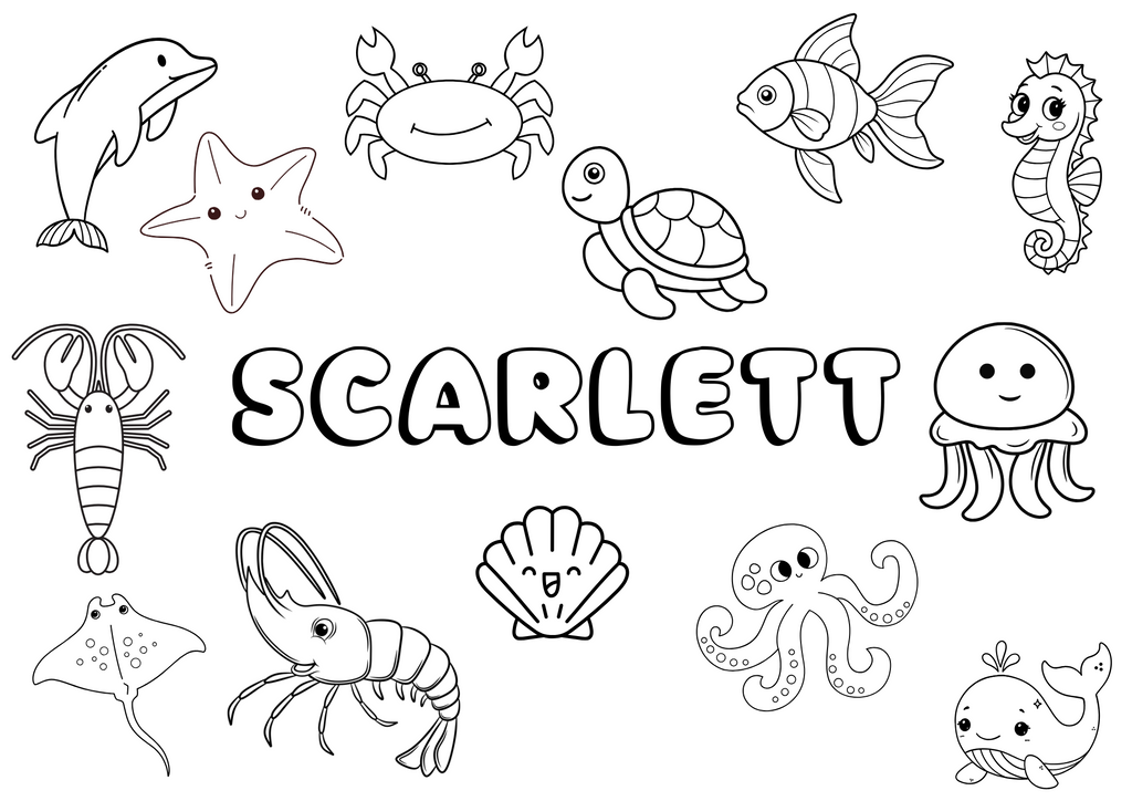 Children's Personalised Colouring Pages