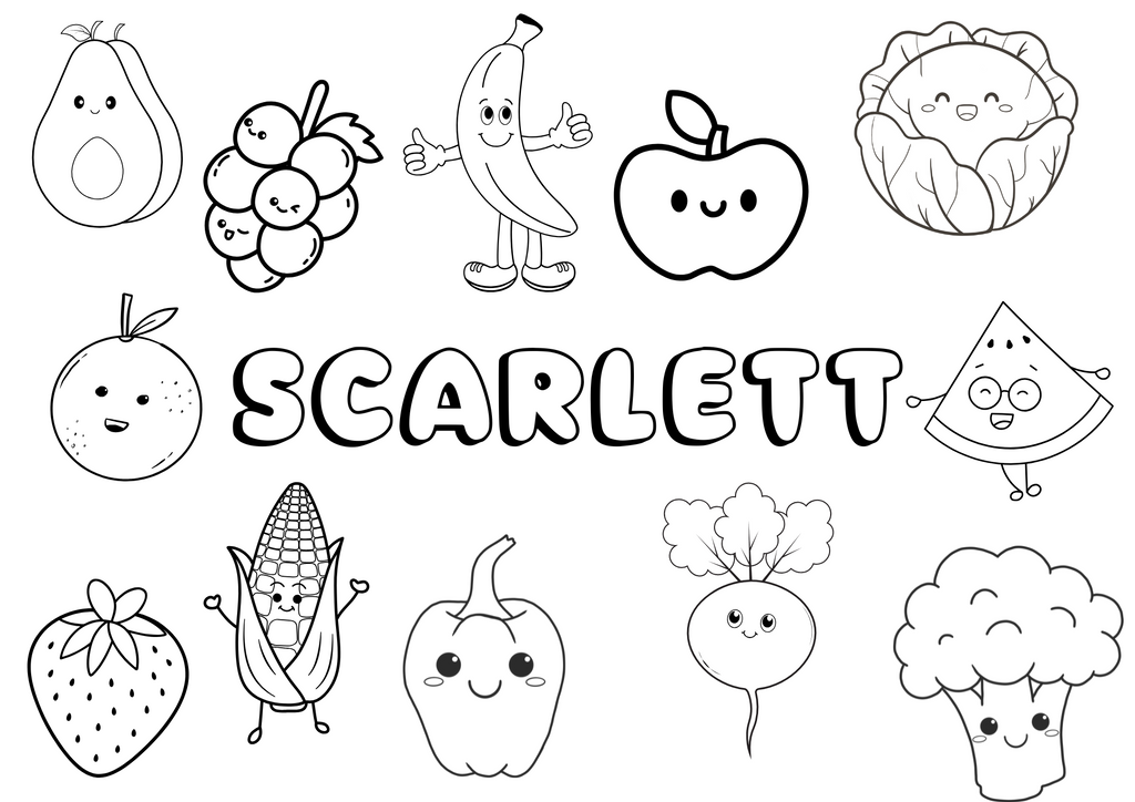 Children's Personalised Colouring Pages