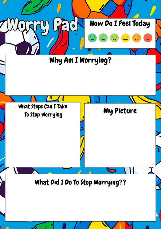 Worry Pad- Football Design