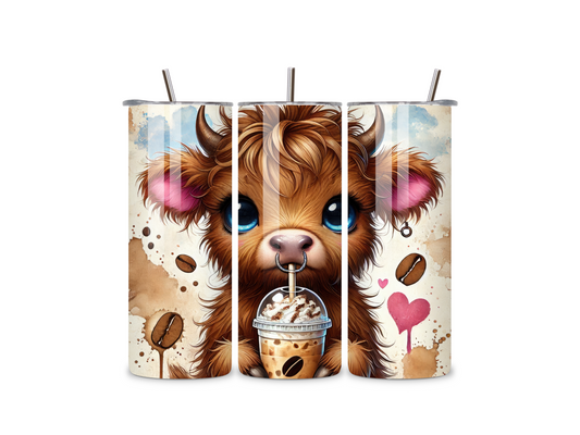 Highland Cow Iced Coffee Tumbler