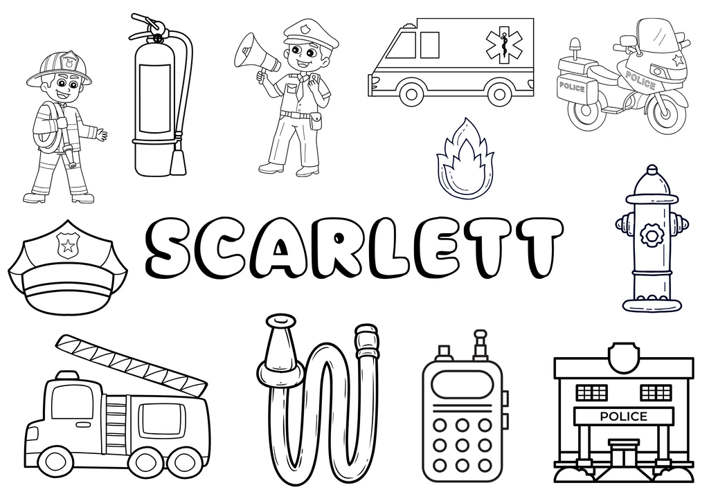 Children's Personalised Colouring Pages