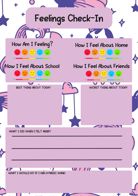 Feelings Check In- Unicorn