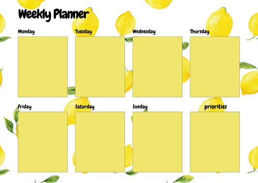 Weekly Planner- Lemon Design