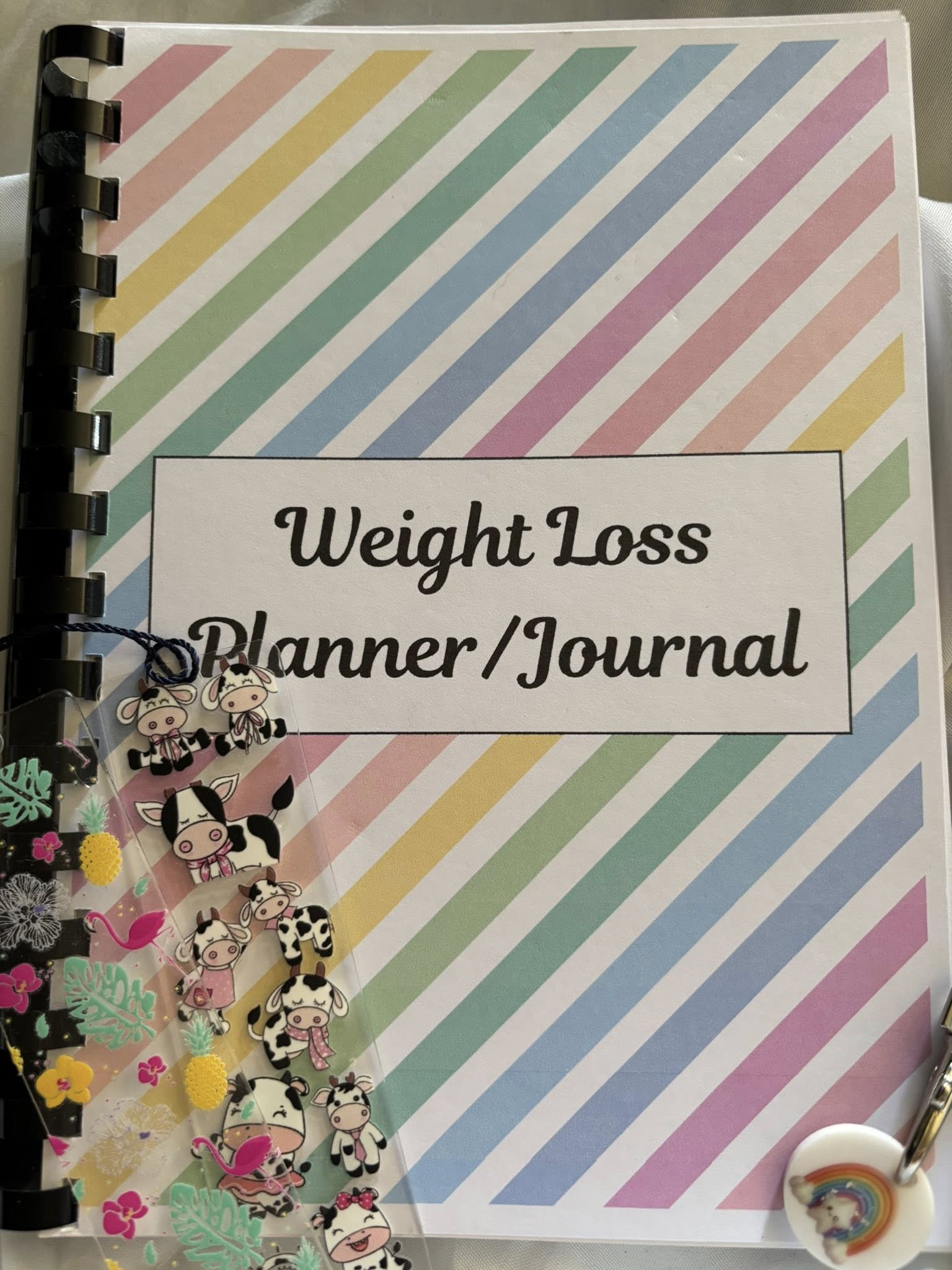 Weight Loss Tracker Journal- Stripes