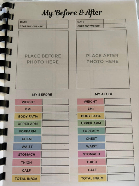 Weight Loss Tracker Journal- Stripes