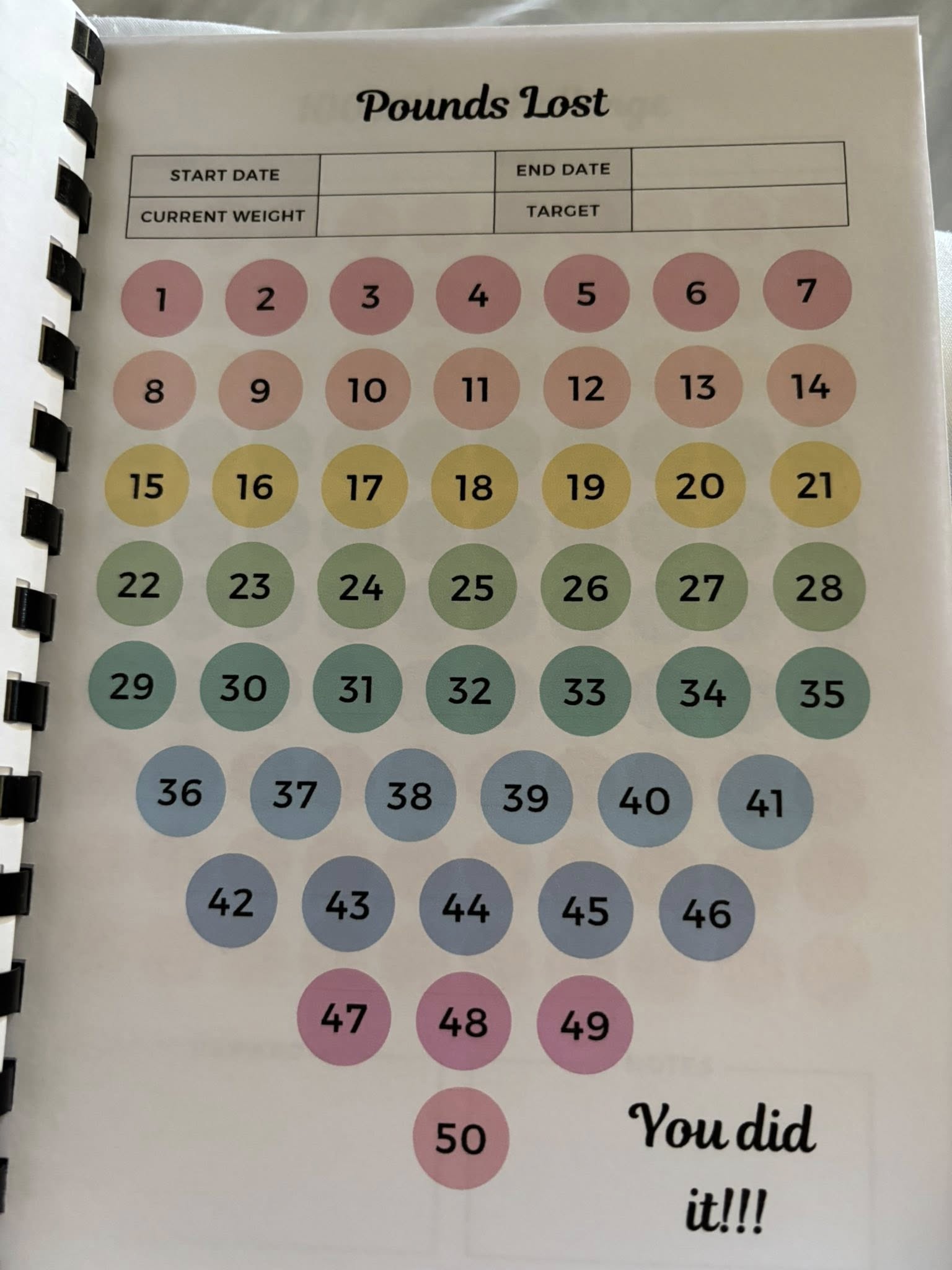 Weight Loss Tracker Journal- Stripes