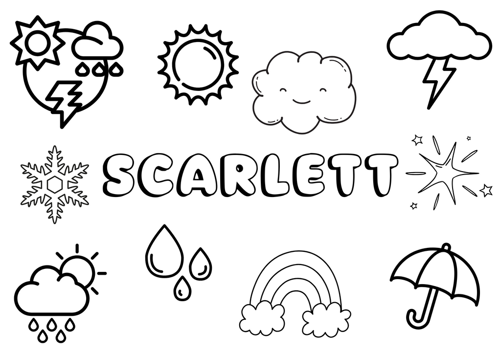 Children's Personalised Colouring Pages