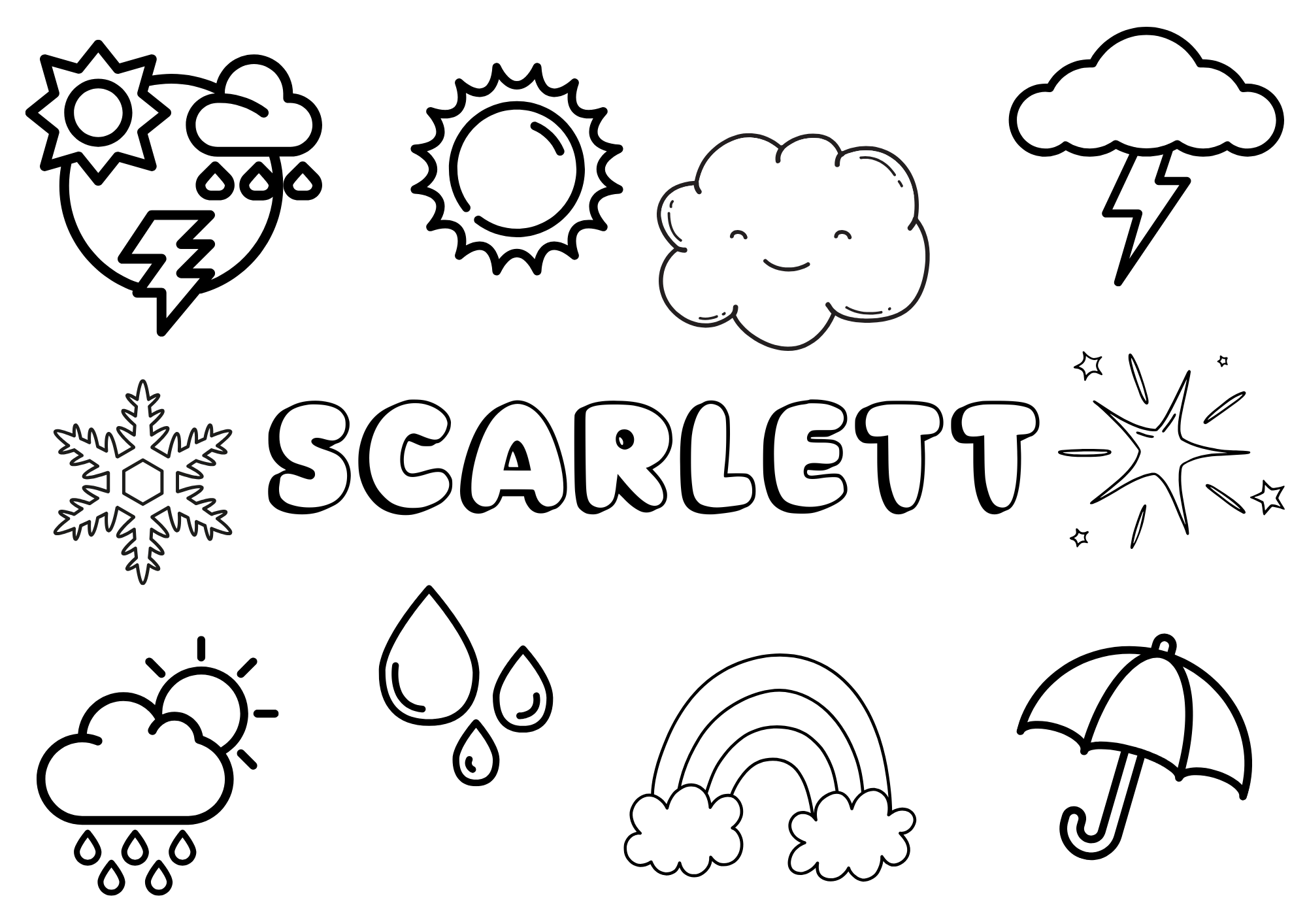 Children's Personalised Colouring Pages