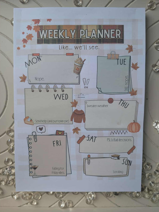 Weekly Planner- Autumnal Design