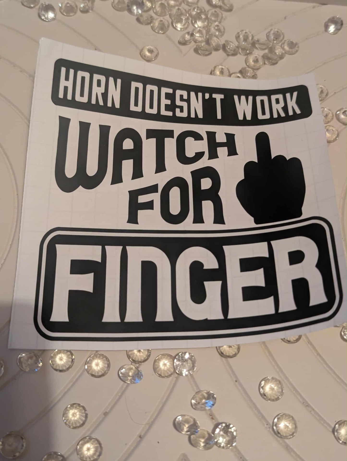 Horn Doesn't Work Watch For Finger Sticker